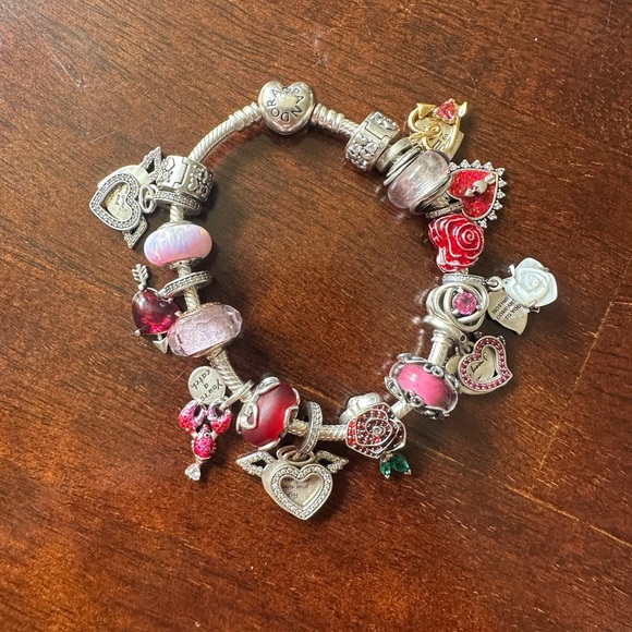 Pandora LOVE bracelet set ❤️🩷 - Picture 1 of 2